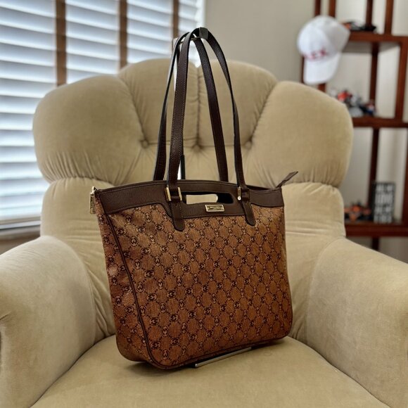 VTG Auth.MORABITO PARIS Monogram Coated Canvas Convertible Satchel Shoulder Bag - Picture 3 of 9